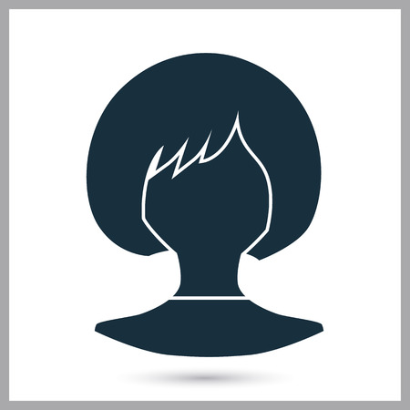 Human female avatar icon. Simple design for web and mobileのイラスト素材