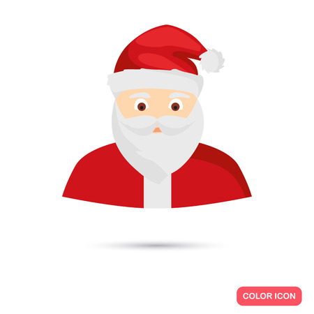 Santa Claus color icon. Flat design for web and mobileのイラスト素材