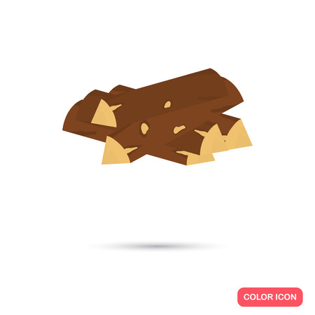 Firewood color icon. Flat design for web and mobileのイラスト素材