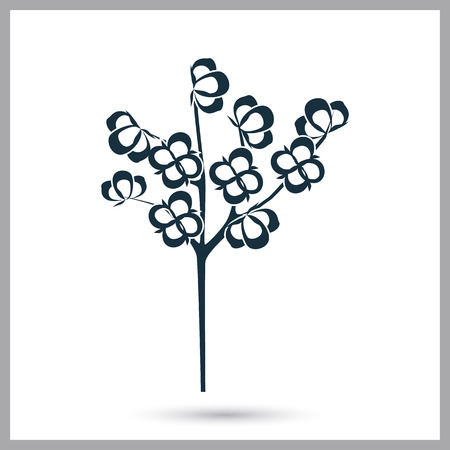 Cotton agriculture crop icon. Simple design for web and mobileのイラスト素材