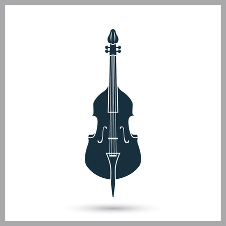 Contrabass music instrument icon. Simple design for web and mobileのイラスト素材