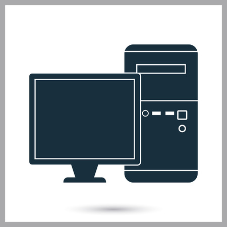 Personal Computer icon. Simple design for web and mobileのイラスト素材
