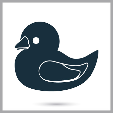 Baby duck toy icon. Simple design for web and mobileのイラスト素材