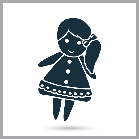 Textile doll icon. Simple design for web and mobileのイラスト素材