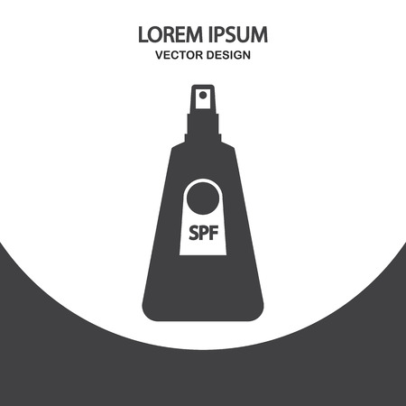 Sun protection cream icon. Simple design for web and mobileのイラスト素材