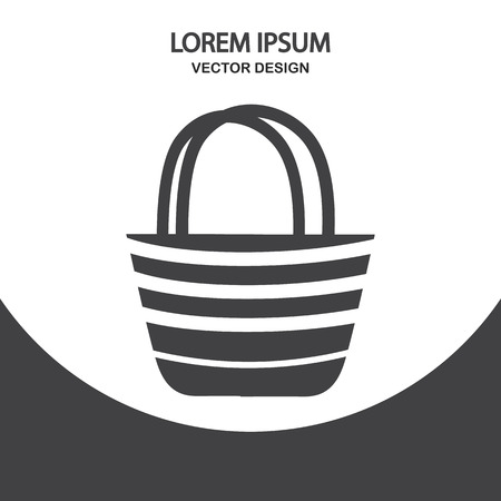 Beach bag icon. Simple design for web and mobileのイラスト素材