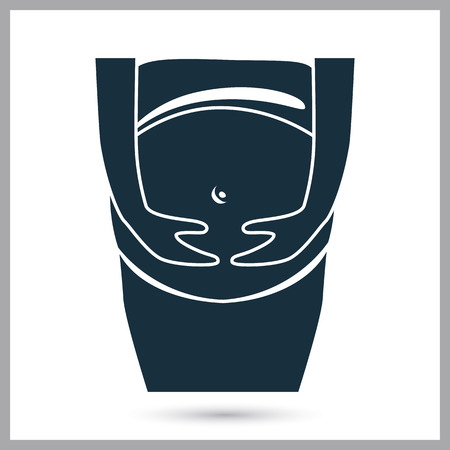 Pregnant woman icon. Simple design for web and mobileのイラスト素材