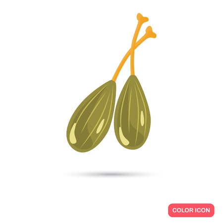 Capers color flat icon for web and mobile designのイラスト素材
