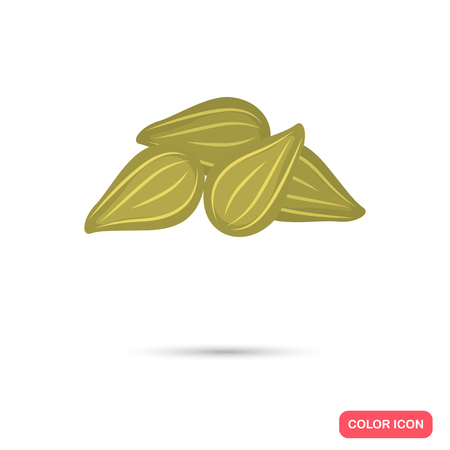 Cumin seeds color flat icon for web and mobile designのイラスト素材