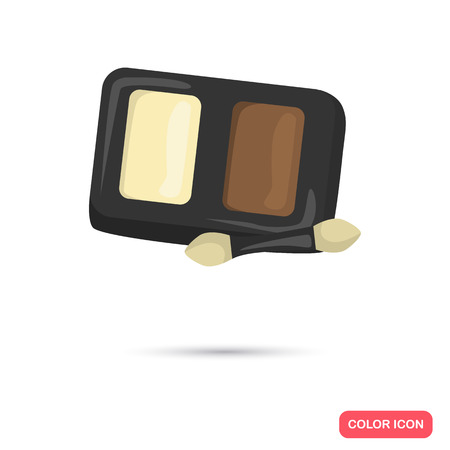 Two-tone eyeshadow color flat icon for web and mobile designのイラスト素材