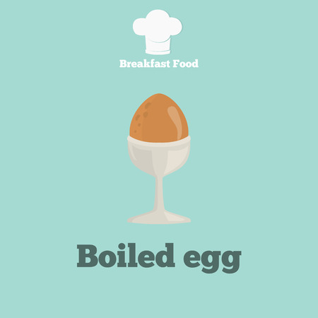 Boiled egg color icon. Cartoon style for web and mobile designのイラスト素材