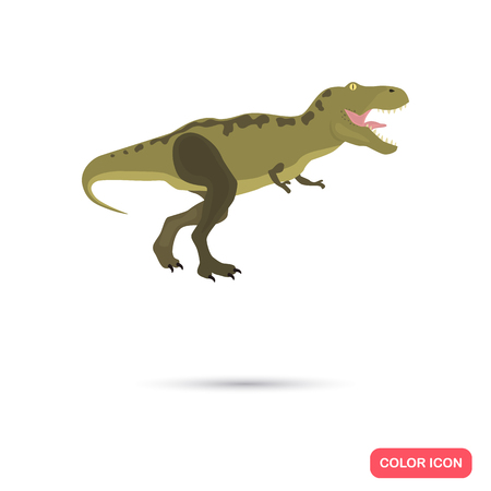 Tyrannosaurus color flat icon for web and mobile designのイラスト素材