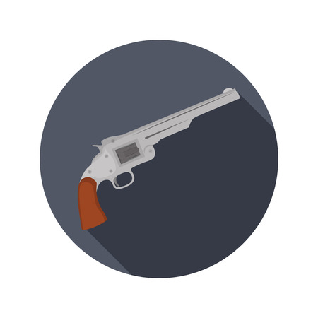 Revolver color flat icon for web and mobile designのイラスト素材