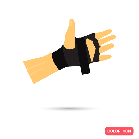 Arm bandage for fighting color flat icon for web and mobile designのイラスト素材