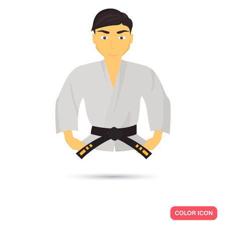 Carate boy olor flat icon for web and mobile design.のイラスト素材