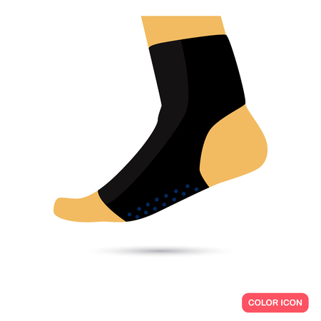Fighting leg ammunition color flat icon for web and mobile designのイラスト素材