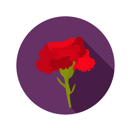 Carnation color flat icon for web and mobile designのイラスト素材