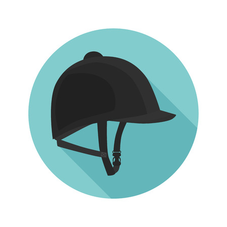 Jockey hat color flat icon for web and mobile designのイラスト素材
