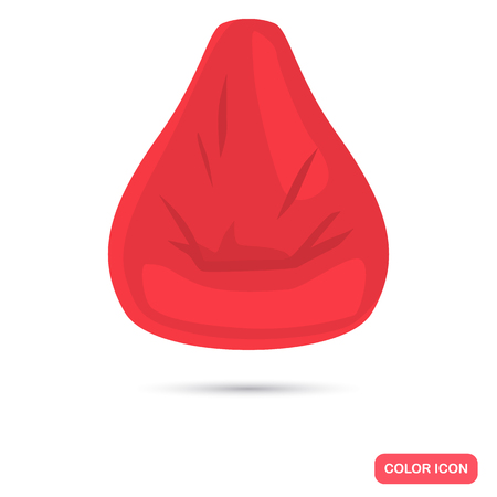 Frameless armchair color flat icon for web and mobile designのイラスト素材