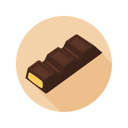 Chocolate bar color flat icon for web and mobile designのイラスト素材