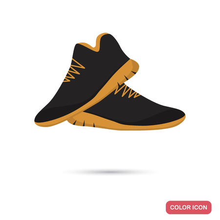 Sneakers for running color flat icon for web and mobile designのイラスト素材