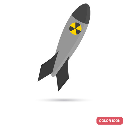 Radioactive warhead color flat icon for web and mobile designのイラスト素材