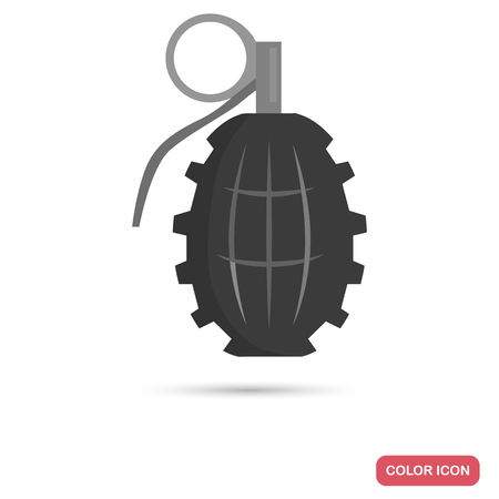 Grenade color flat icon for web and mobile designのイラスト素材