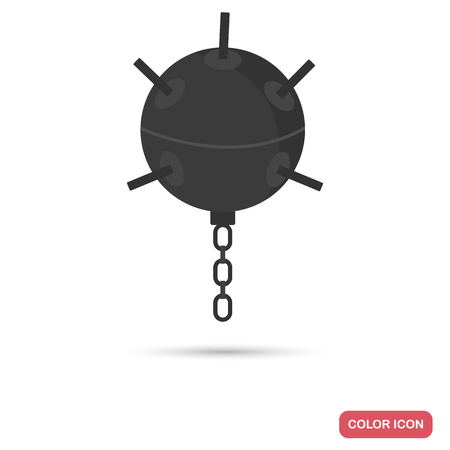 Underwater bomb color flat icon for web and mobile designのイラスト素材