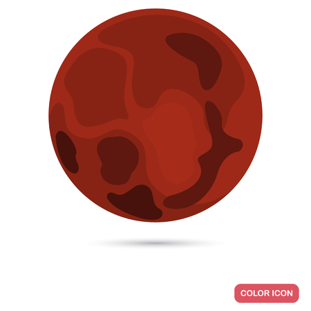 Mars planet color flat icon for web and mobile designのイラスト素材