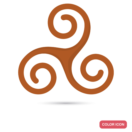 Love symbol in Ancient Greece color flat icon for web and mobile designのイラスト素材