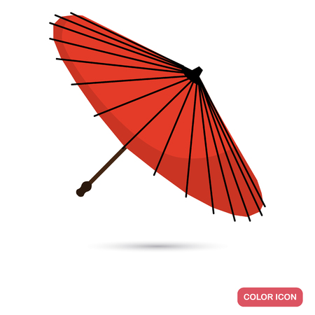 Chinese umbrella color flat icon for web and mobile designのイラスト素材