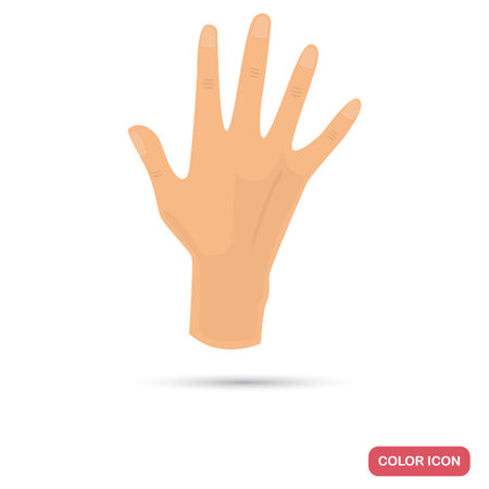 Hand position color flat icon for web and mobile designのイラスト素材