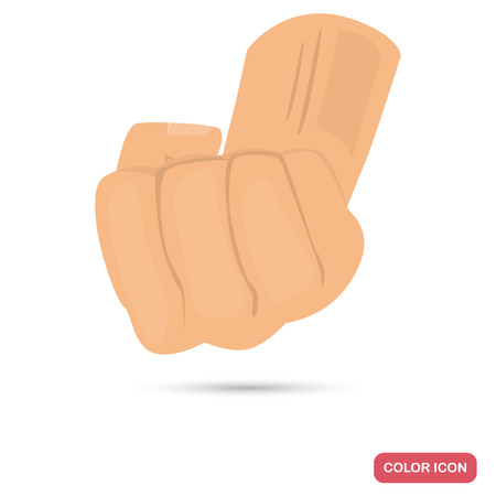 Hand position color flat icon for web and mobile designのイラスト素材