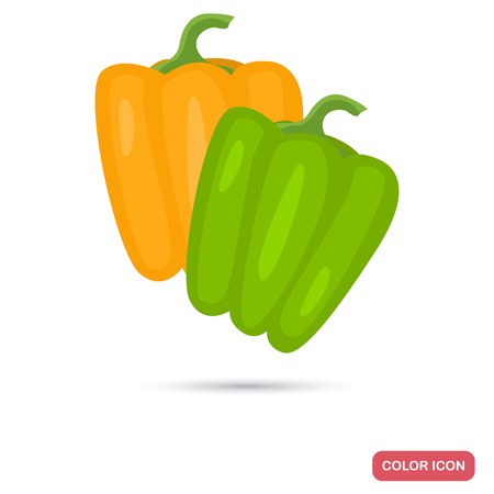 Sweet peppers color icon for web and mobile designのイラスト素材