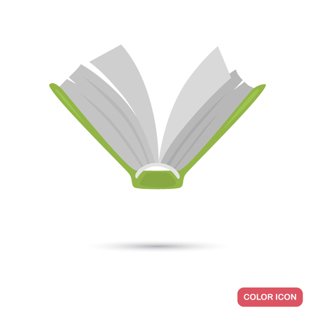Open book color flat icon for web and mobile designのイラスト素材