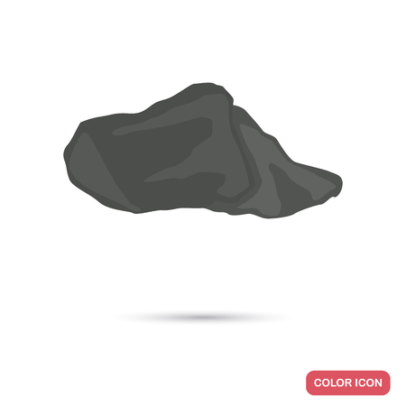 A piece of iron ore color flat icon for web and mobile designのイラスト素材