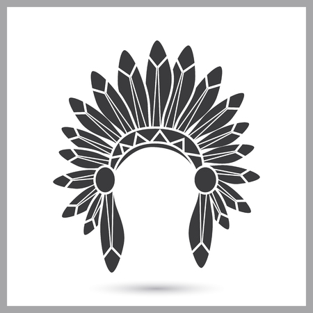 Indians headwear simple iconのイラスト素材