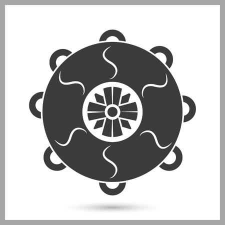 Indians tambourine simple iconのイラスト素材