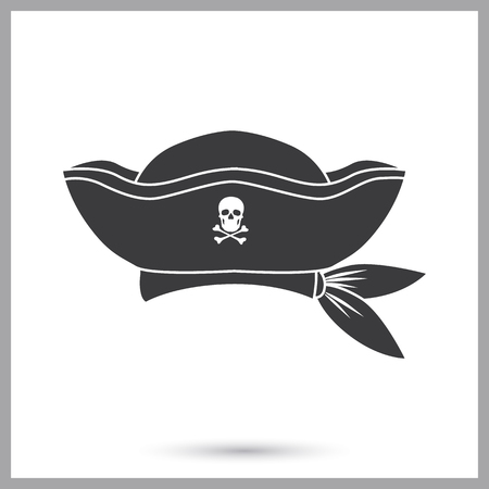 Pirate captain hat simple iconのイラスト素材