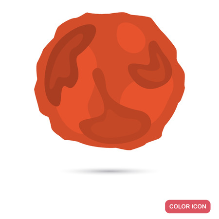 Mars planet color flat iconのイラスト素材
