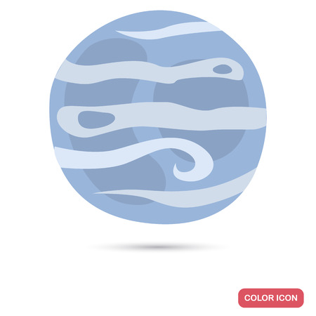 Neptune planet color flat iconのイラスト素材