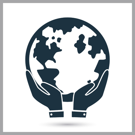 Earth people care simple iconのイラスト素材
