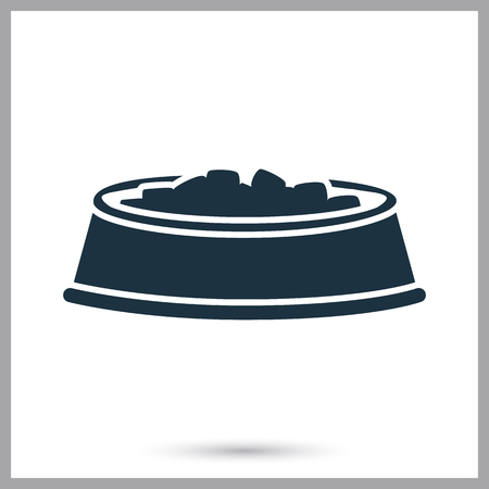 Bowl with pet food simple iconのイラスト素材