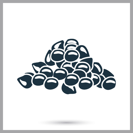 Mustard seeds simple icon vector illustration.のイラスト素材