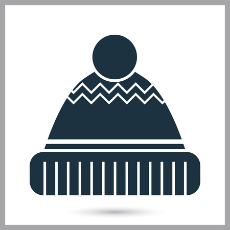 Winter hat simple icon vector illustration.のイラスト素材