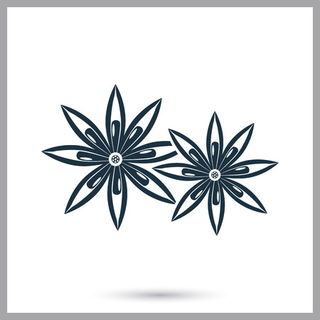 Anise stars simple icon vector illustration.のイラスト素材