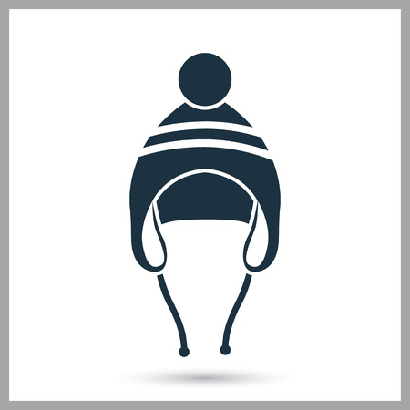 Winter hat simple icon vector illustration.のイラスト素材