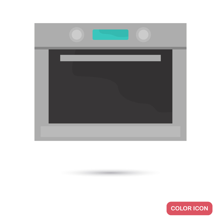 Inbuilt kitchen oven color flat icon.のイラスト素材