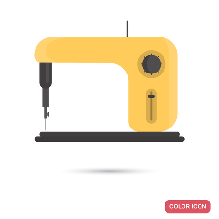 Sewing machine color flat icon.のイラスト素材