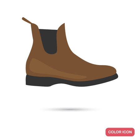 Chelsea shoe color flat icon for web and mobile designのイラスト素材